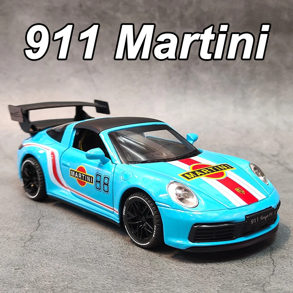 1:32 911 Martini GT3 Diecast Alloy Sports Car Models Toys Doors Opened Rubber Tires Pull Back Vehices for Friend Birthday Gifts
1:32 911 Martini GT3 Diecast Alloy Sports Car Models Toys Doors Opened Rubber Tires Pull Back Vehices for Friend Birthday Gifts