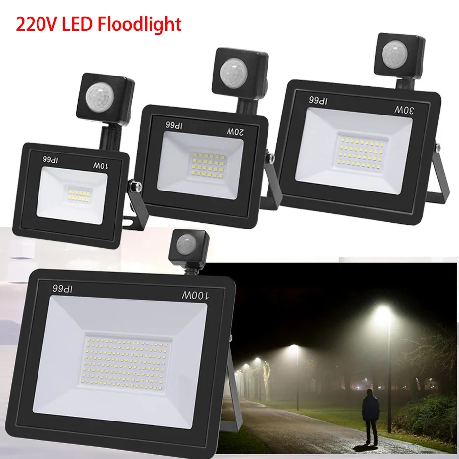 Водонепроницаемый светодиодный прожектор 220В с датчиком движения PIR, 2835 LED, холодный белый свет, 100Вт-10Вт, для наружного освещения сада
Водонепроницаемый светодиодный прожектор 220В с датчиком движения PIR, 2835 LED, холодный белый свет, 100Вт-10Вт, для наружного освещения сада