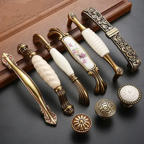 Vintage Ceramic Kitchen Cabinet Pulls Cupboard Handles Antique Furniture Handles Wardrobe Closet Pulls Cabinet Knobs And Handles