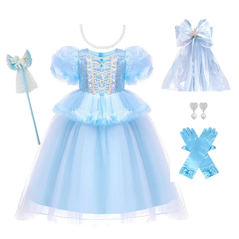 Summer Frozen Girl Dress New Luminous Girls Clothes Kids High Quality Puff Sleeve Gown Bridesmaid Dress for Girls Carnival Frock 
Summer Frozen Girl Dress New Luminous Girls Clothes Kids High Quality Puff Sleeve Gown Bridesmaid Dress for Girls Carnival Frock