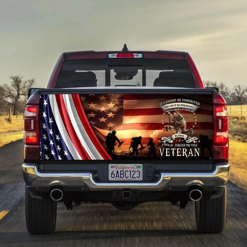 Veteran Truck Tailgate Decal Sticker Wrap American Flag Decal Sticker Car Decor
Veteran Truck Tailgate Decal Sticker Wrap American Flag Decal Sticker Car Decor