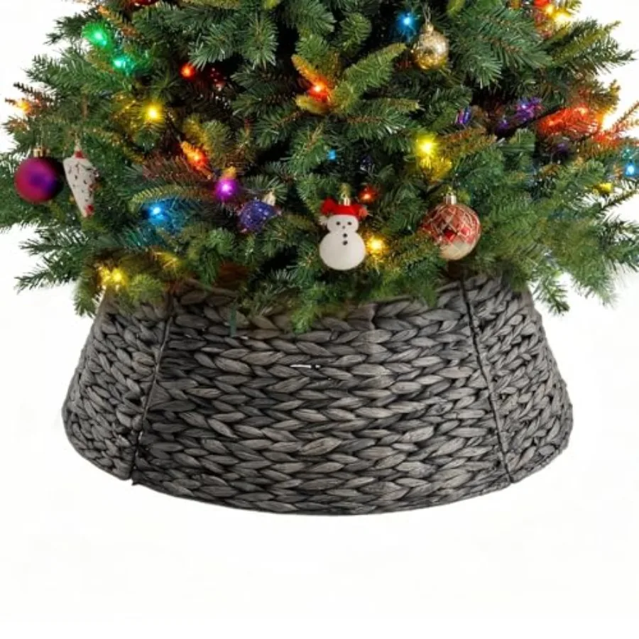 ch Christmas Tree Collar for 4.5-6ft Trees, Hyacinth Rattan 4-Panel Collar w/Cord Acc Hole and Easy Lock Design, Hand
ch Christmas Tree Collar for 4.5-6ft Trees, Hyacinth Rattan 4-Panel Collar w/Cord Acc Hole and Easy Lock Design, Hand