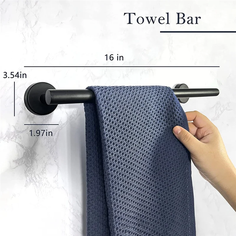 14-Pieces Matte Black Bathroom Accessories Set, Stainless Steel Bathroom Hardware Set, Bath Towel Bar Set,-AA70
14-Pieces Matte Black Bathroom Accessories Set, Stainless Steel Bathroom Hardware Set, Bath Towel Bar Set,-AA70