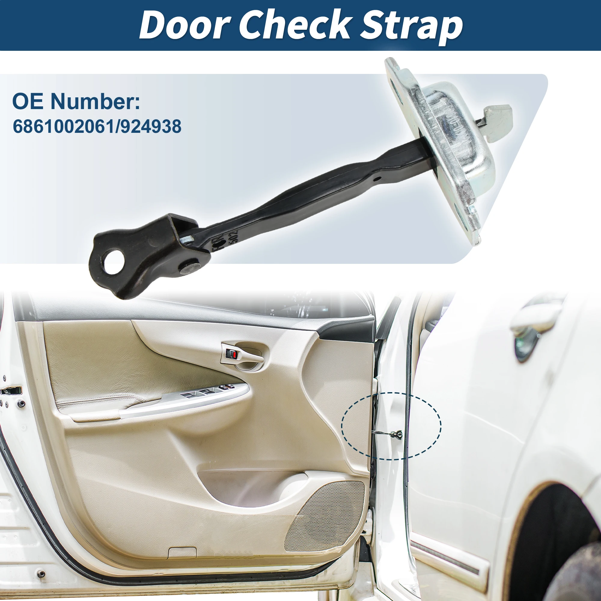 Ограничитель открывания передней правой двери UXCELL №6861002061 для Toyota Corolla 2003-2008, 1 шт.
Ограничитель открывания передней правой двери UXCELL №6861002061 для Toyota Corolla 2003-2008, 1 шт.