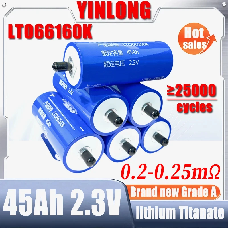 6PCS 2.3V 45Ah new Grade A yinlong Lithium titanate LTO Battery 10C Electric Boat Solar Speaker Power Battery DIY 12V 24V 48V
6PCS 2.3V 45Ah new Grade A yinlong Lithium titanate LTO Battery 10C Electric Boat Solar Speaker Power Battery DIY 12V 24V 48V