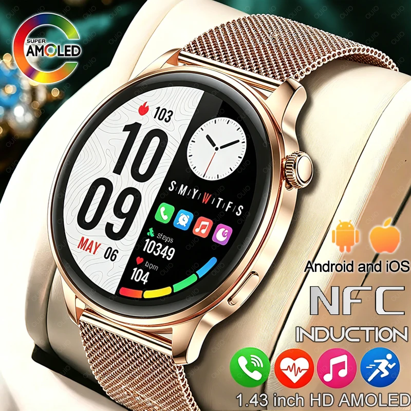 2026 NFC Smart Sports Watch Configuration 1.43 Inch HD AMOLED Sports Mode BT Call Voice Assistant Health Monitoring Smart Watch
2026 NFC Smart Sports Watch Configuration 1.43 Inch HD AMOLED Sports Mode BT Call Voice Assistant Health Monitoring Smart Watch