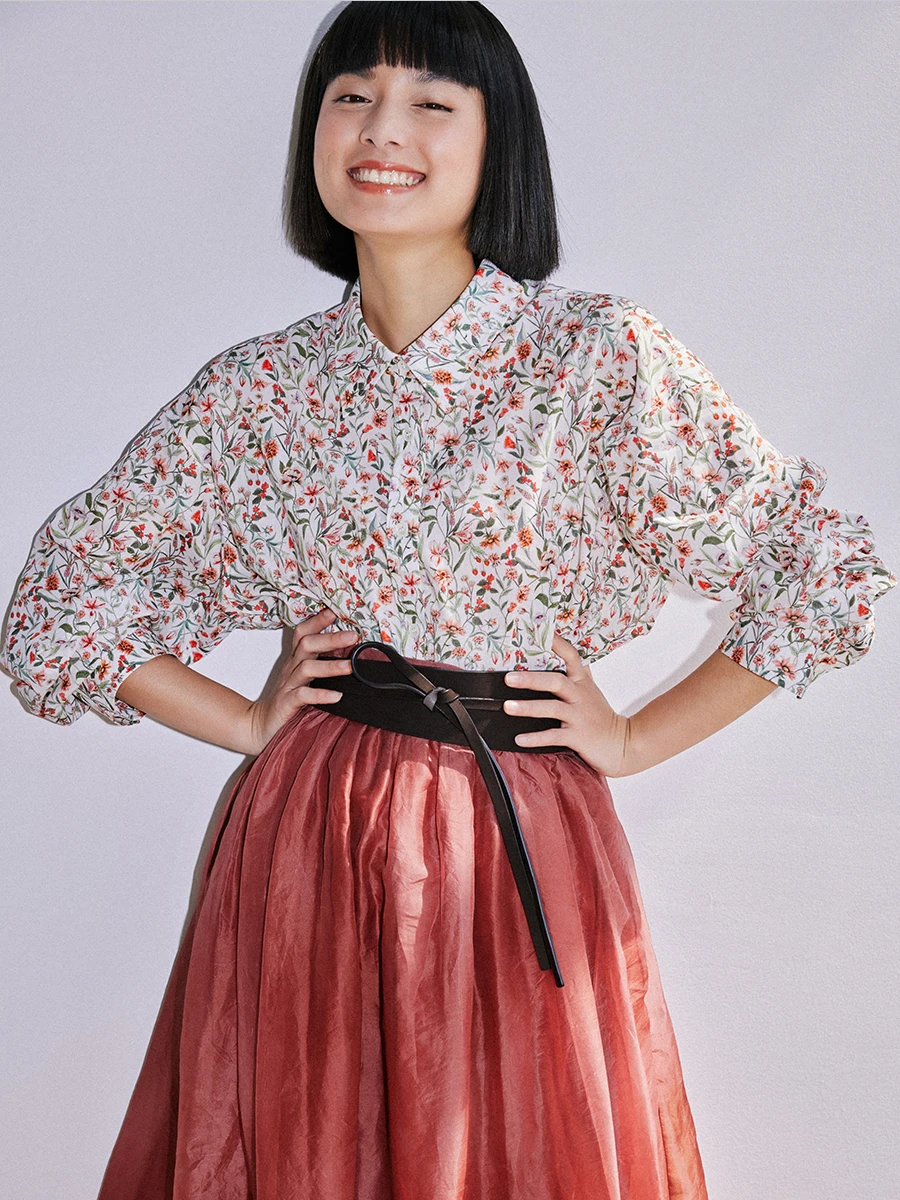 Женская хлопковая блузка свободного кроя с длинным рукавом и цветочным принтом, классический повседневный деловой топ для весны
Женская хлопковая блузка свободного кроя с длинным рукавом и цветочным принтом, классический повседневный деловой топ для весны