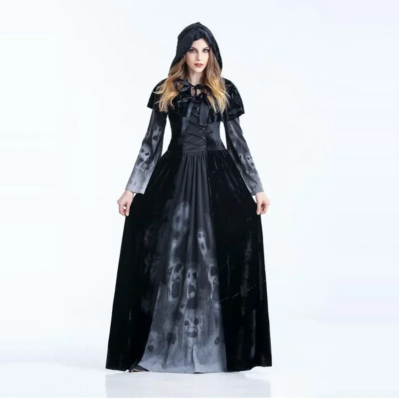Halloween Costumes Hoodie Witch Costume Women Long Dress Cosplay Clothes Black Long Dress
Halloween Costumes Hoodie Witch Costume Women Long Dress Cosplay Clothes Black Long Dress