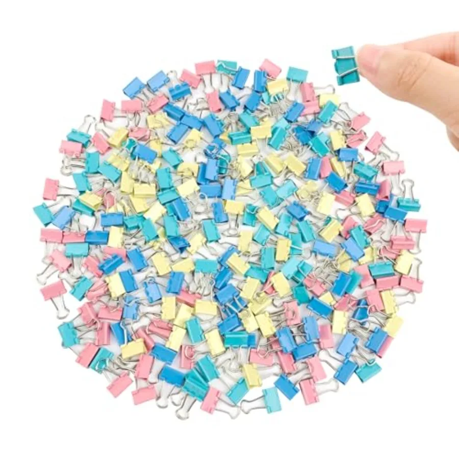 240-Pack Mini Binder Clips in 4 Colors Blue, Yellow, Red, Green,15mm/0.6-Inch Small Paper Clips for Home, School, Office and Bu
240-Pack Mini Binder Clips in 4 Colors Blue, Yellow, Red, Green,15mm/0.6-Inch Small Paper Clips for Home, School, Office and Bu