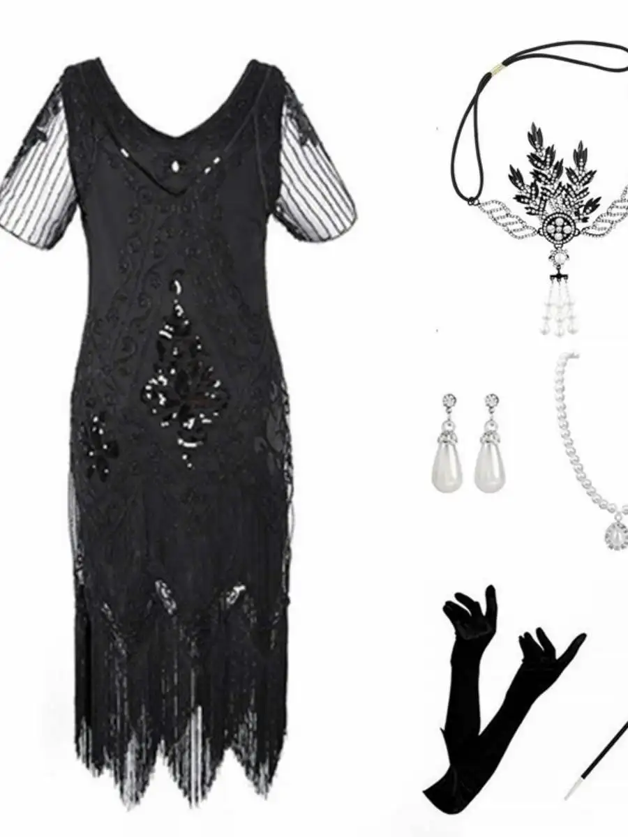 Сексуальное платье с кисточками и блестками на Хэллоуин, винтажный костюм 920-х годов в стиле Гэтсби, коктейльное платье с юбкой для женщин
Сексуальное платье с кисточками и блестками на Хэллоуин, винтажный костюм 920-х годов в стиле Гэтсби, коктейльное платье с юбкой для женщин