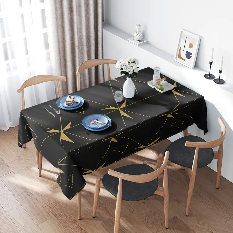 Luxury Gold Stars TableclothStylish Dining Table Cover for Home Decor Non-Slip Matte Polyester Placemat in Black (150x240cm)
Luxury Gold Stars TableclothStylish Dining Table Cover for Home Decor Non-Slip Matte Polyester Placemat in Black (150x240cm)