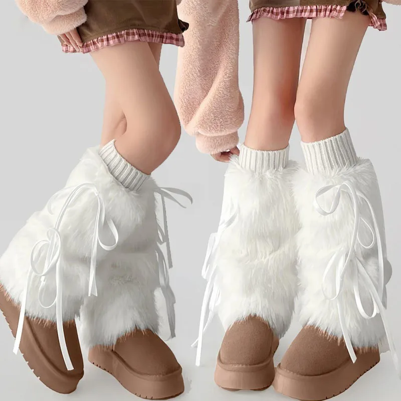 Женские пушистые плюшевые гетры с лентой и бантом, зимние теплые морозостойкие гетры JK для девочек, чулки, милые мягкие чехлы в стиле Харадзюку
Женские пушистые плюшевые гетры с лентой и бантом, зимние теплые морозостойкие гетры JK для девочек, чулки, милые мягкие чехлы в стиле Харадзюку
