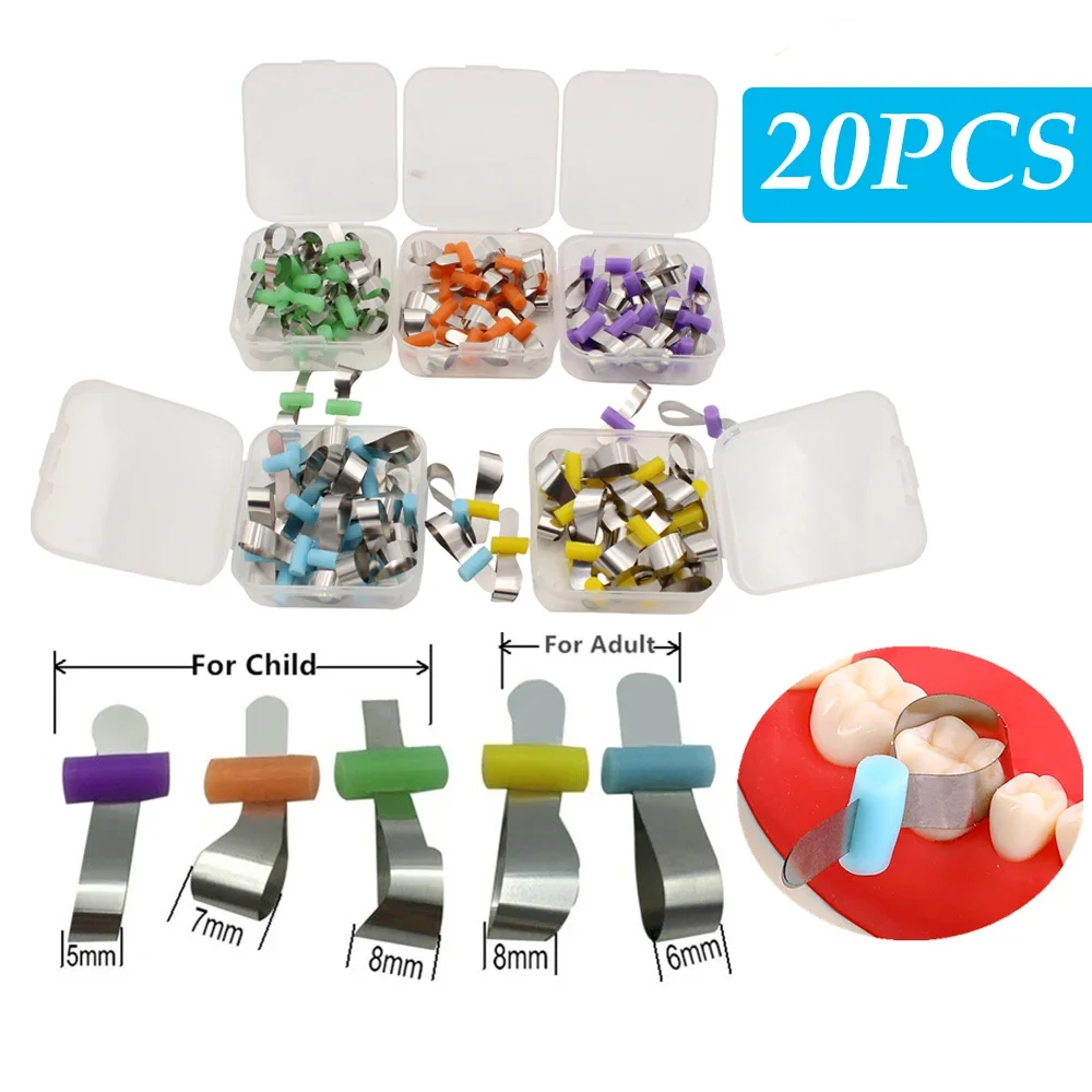 20Pcs Dental Twin Anterior Matrices Orthodontic Sectional Contoured Metal and Polyester Matrix for Restoration Dentist Supplies
20Pcs Dental Twin Anterior Matrices Orthodontic Sectional Contoured Metal and Polyester Matrix for Restoration Dentist Supplies