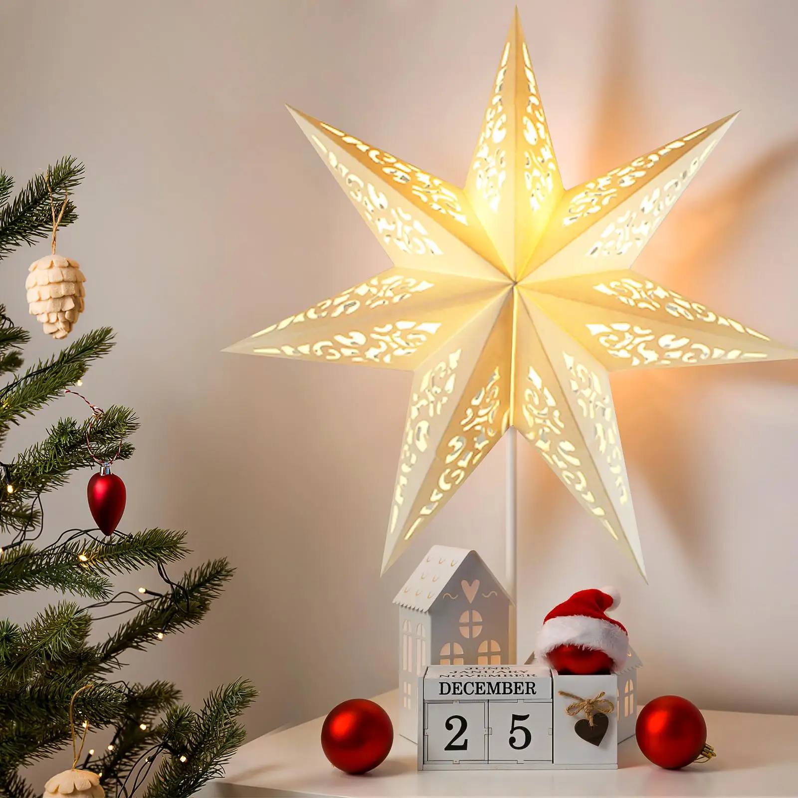 Festive Star Shaped Paper Lamp Cover for Party Decoration Hanging Light Shade Foldable Home Wedding Bar Festival Lantern
Festive Star Shaped Paper Lamp Cover for Party Decoration Hanging Light Shade Foldable Home Wedding Bar Festival Lantern