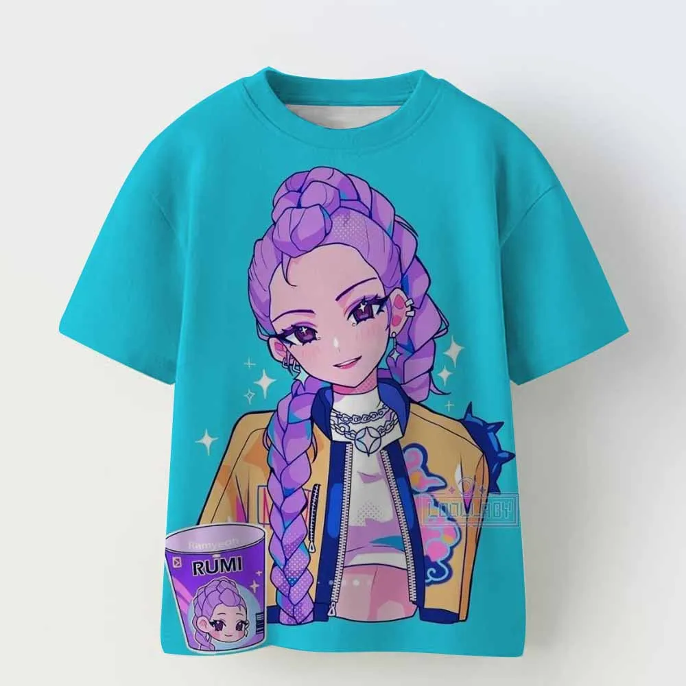 Kids T-shirt KPop Demon Hunters Print Fashion Casual Tops 2025 Movie Crew Neck Cartoon Girls Boys Tee Casual Baby Girl Clothes
Kids T-shirt KPop Demon Hunters Print Fashion Casual Tops 2025 Movie Crew Neck Cartoon Girls Boys Tee Casual Baby Girl Clothes