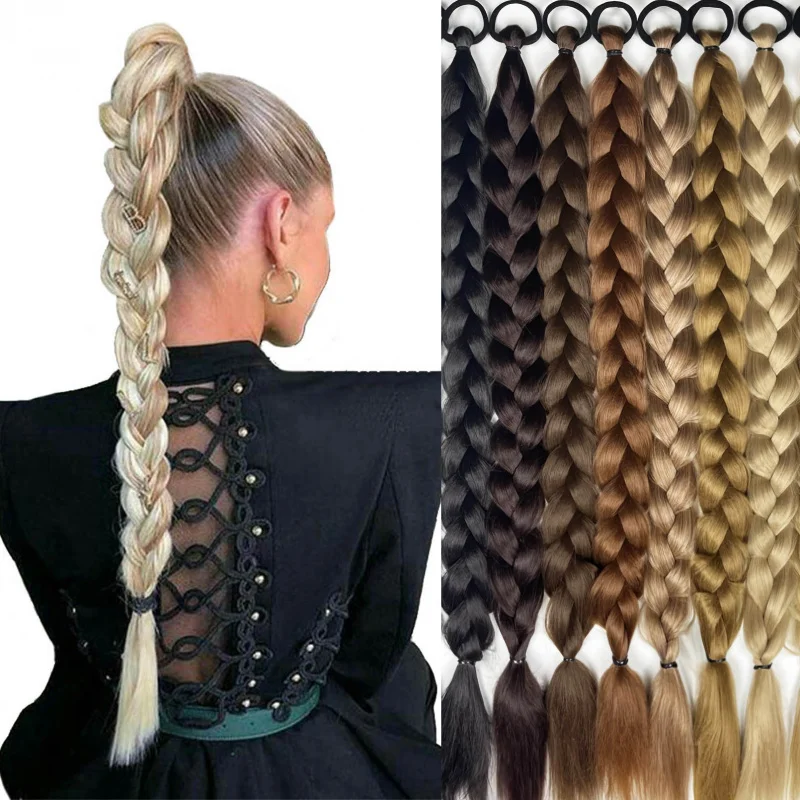 long braid ponytail with elastic headband synthetic extensions suitable for daily use and party hair accessories
long braid ponytail with elastic headband synthetic extensions suitable for daily use and party hair accessories