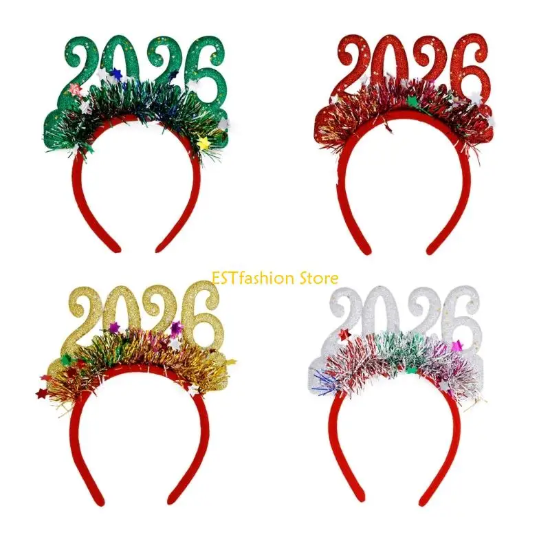 Y5GC Shimmering 2026 New Year Celebration Headbands with Glittering Decoration Adult Children New Year Eve Headwear for Party
Y5GC Shimmering 2026 New Year Celebration Headbands with Glittering Decoration Adult Children New Year Eve Headwear for Party