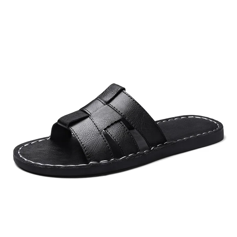High Quality Men Slippers Genuine Leather Man Casual Sandals Fashion Breathable Beach Shoes Comfortable Flats Flip Flops Size 48
High Quality Men Slippers Genuine Leather Man Casual Sandals Fashion Breathable Beach Shoes Comfortable Flats Flip Flops Size 48