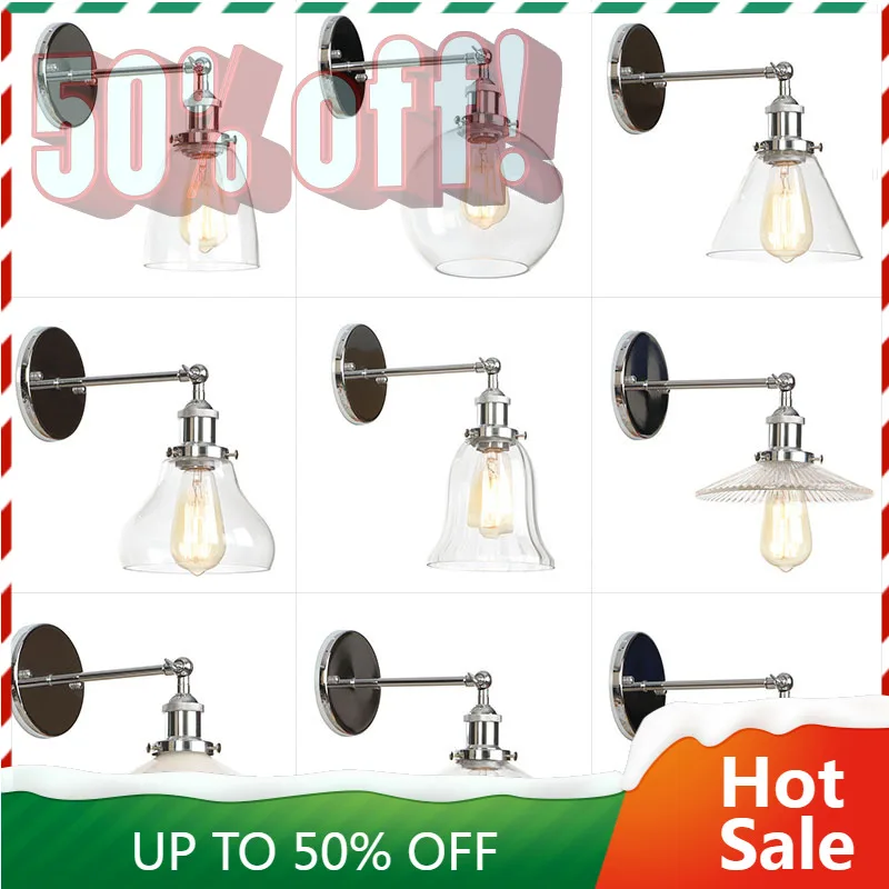 2026Nordic Retro Industrial Style Wall Lamp Creative Bedroom Living Room Simple Single Head Glass Single Section Decorative Lamp
2026Nordic Retro Industrial Style Wall Lamp Creative Bedroom Living Room Simple Single Head Glass Single Section Decorative Lamp