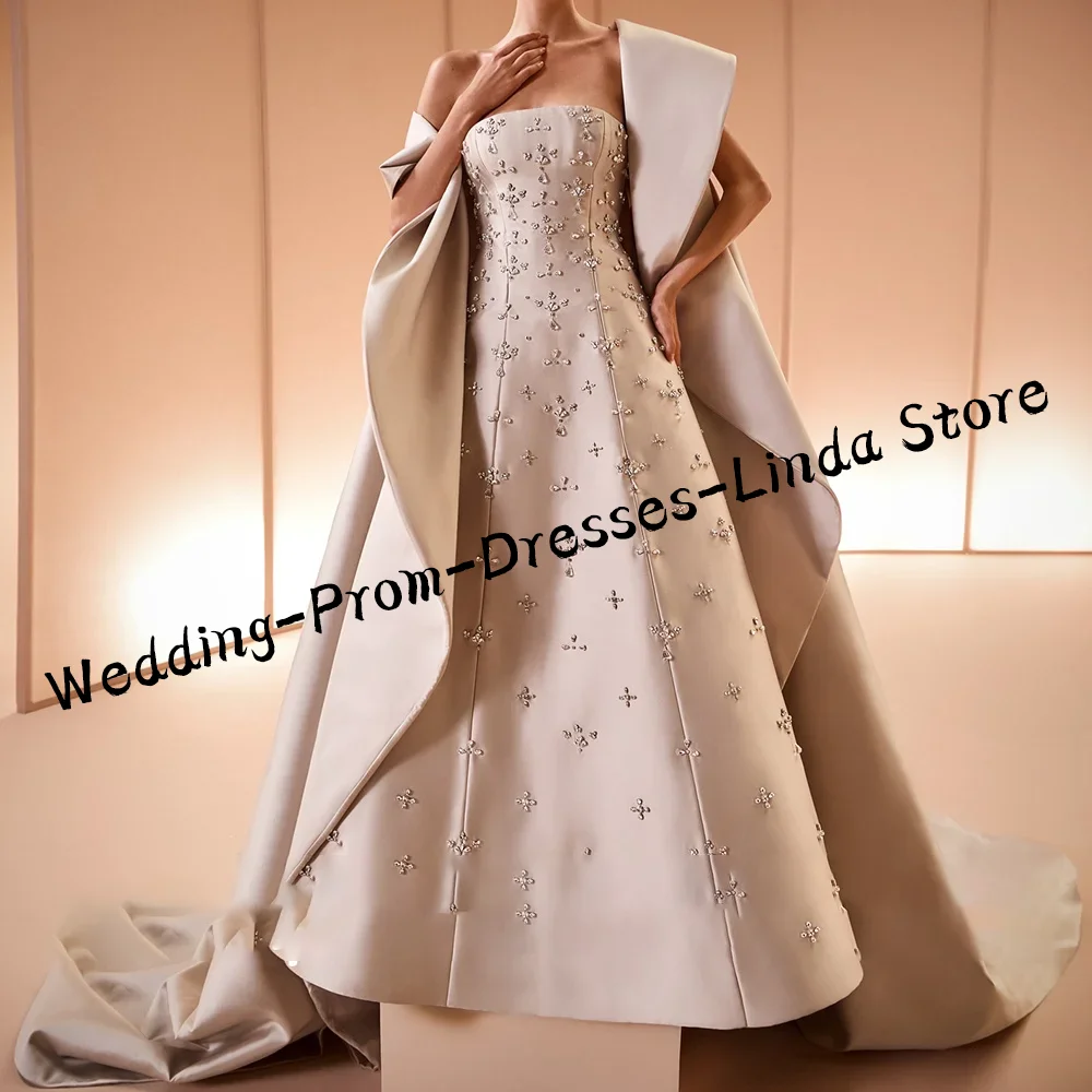 Elegant Satin Strapless Beading A-Line Formal Evening Dresses Birthday Party Prom Gowns Customized
Elegant Satin Strapless Beading A-Line Formal Evening Dresses Birthday Party Prom Gowns Customized