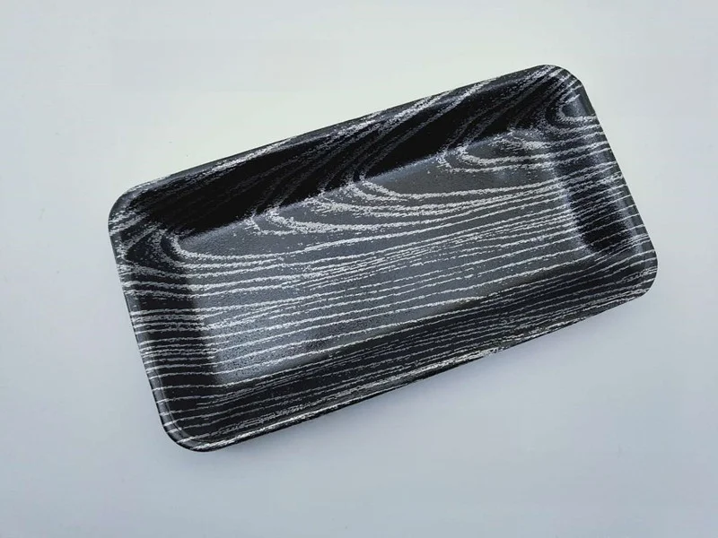 Disposable Bla Wood ain Plastic Food Paaging Plate for Fre Meat Seood Salmon Box Long Rectangle ape from China
Disposable Bla Wood ain Plastic Food Paaging Plate for Fre Meat Seood Salmon Box Long Rectangle ape from China