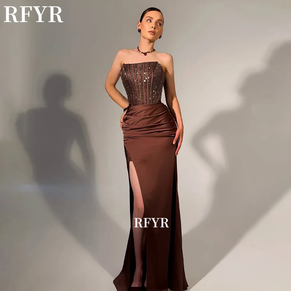 RFYR Mermaid Evening Dress High Slit Prom Dress Beading Party Dress Fish Boned Gala Dresses فساتين منا Customized
RFYR Mermaid Evening Dress High Slit Prom Dress Beading Party Dress Fish Boned Gala Dresses فساتين منا Customized