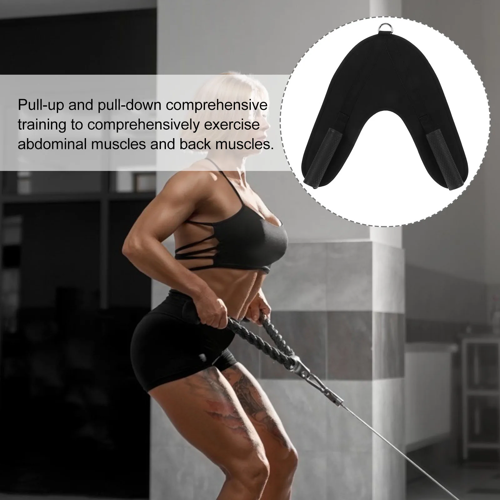 Durable Abdominal Muscle Exercise Strap Black Workout Crunch Belt Fitness Equipment Ab Machine Ab Harness Back Strap
Durable Abdominal Muscle Exercise Strap Black Workout Crunch Belt Fitness Equipment Ab Machine Ab Harness Back Strap