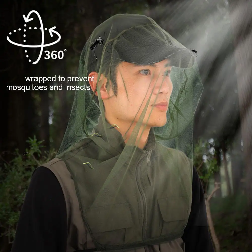 Summer Fishing Cap Anti Mosquito Insect Bee Net Mesh Head Cover Mask Neck Outdoor Travel Camping Face Net Hat Hat Accessori T5H3
Summer Fishing Cap Anti Mosquito Insect Bee Net Mesh Head Cover Mask Neck Outdoor Travel Camping Face Net Hat Hat Accessori T5H3