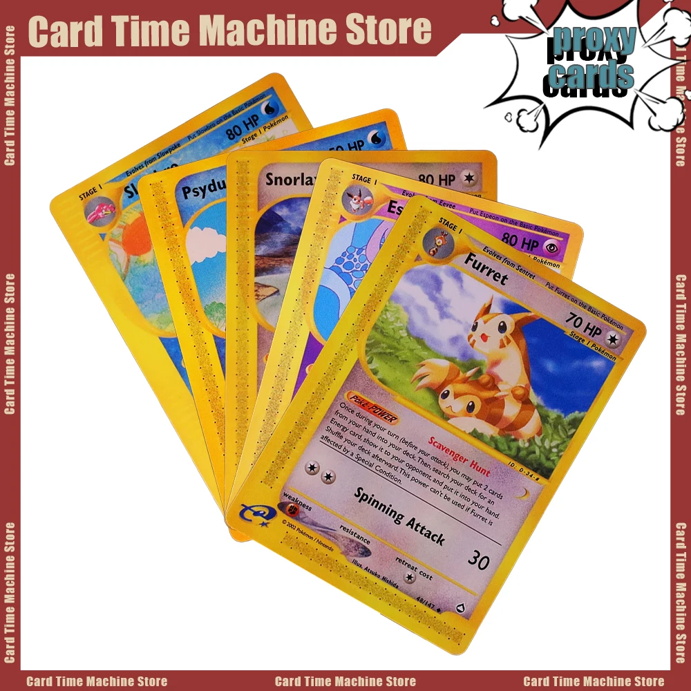 Pokémon Non Foil Flash Proxy Cards 1ST Edition Классические базовые развлекательные игры PKM Mew Настольные игры Коллекция карт Игрушки Подарок
Pokémon Non Foil Flash Proxy Cards 1ST Edition Классические базовые развлекательные игры PKM Mew Настольные игры Коллекция карт Игрушки Подарок