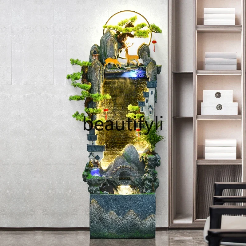 A26 Chinese rockery flowing water fountain circulating water, living room lucky landscape feng shui wheel landing
A26 Chinese rockery flowing water fountain circulating water, living room lucky landscape feng shui wheel landing