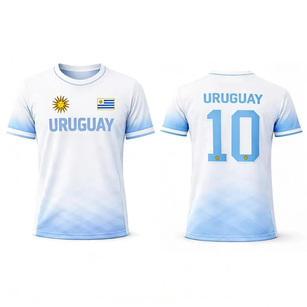 Uruguay Flag Print T-shirt 2026 Summer Soccer Training Uniform Men Women Outdoor Breathable Quick-Drying Football Jersey Moto
Uruguay Flag Print T-shirt 2026 Summer Soccer Training Uniform Men Women Outdoor Breathable Quick-Drying Football Jersey Moto
