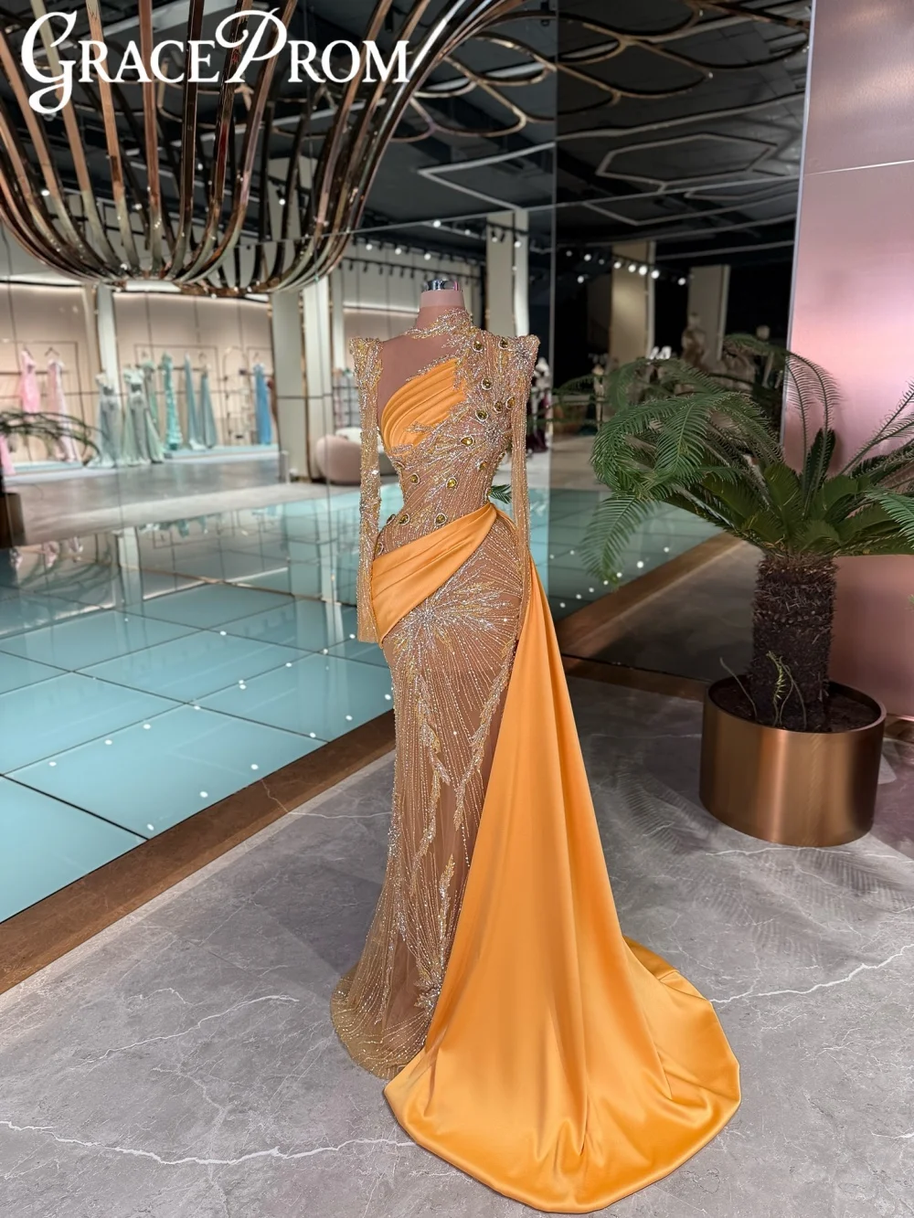 Мерцающее вечернее платье с вышивкой бисером и кристаллами, иллюзия, вечернее платье с длинными рукавами, новые изысканные платья для выпускного вечера по индивидуальному заказу
Мерцающее вечернее платье с вышивкой бисером и кристаллами, иллюзия, вечернее платье с длинными рукавами, новые изысканные платья для выпускного вечера по индивидуальному заказу