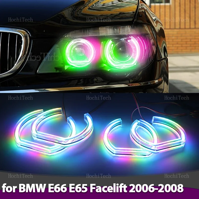 Для BMW 7-й серии E65 E66 Facelift 2006-2008 динамическое многоцветное управление приложением, светодиодная лампа с ангельскими глазами, кольцо указателя поворота, лампа DRL
Для BMW 7-й серии E65 E66 Facelift 2006-2008 динамическое многоцветное управление приложением, светодиодная лампа с ангельскими глазами, кольцо указателя поворота, лампа DRL