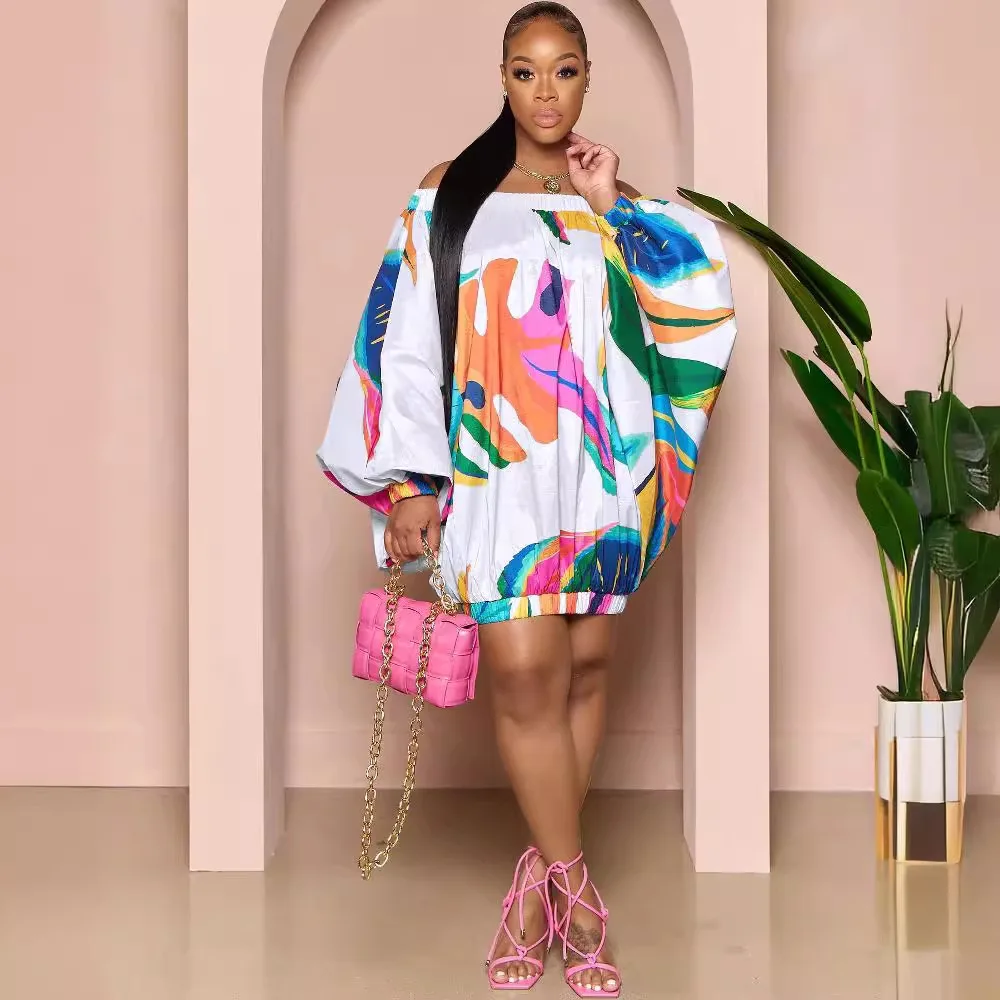 Print Dress Women Mini Dresses Batwing Sleeve Slash Neck Backless Off Shoulder Sexy Autumn 2025 Office Lady Above Knee Vestidos
Print Dress Women Mini Dresses Batwing Sleeve Slash Neck Backless Off Shoulder Sexy Autumn 2025 Office Lady Above Knee Vestidos