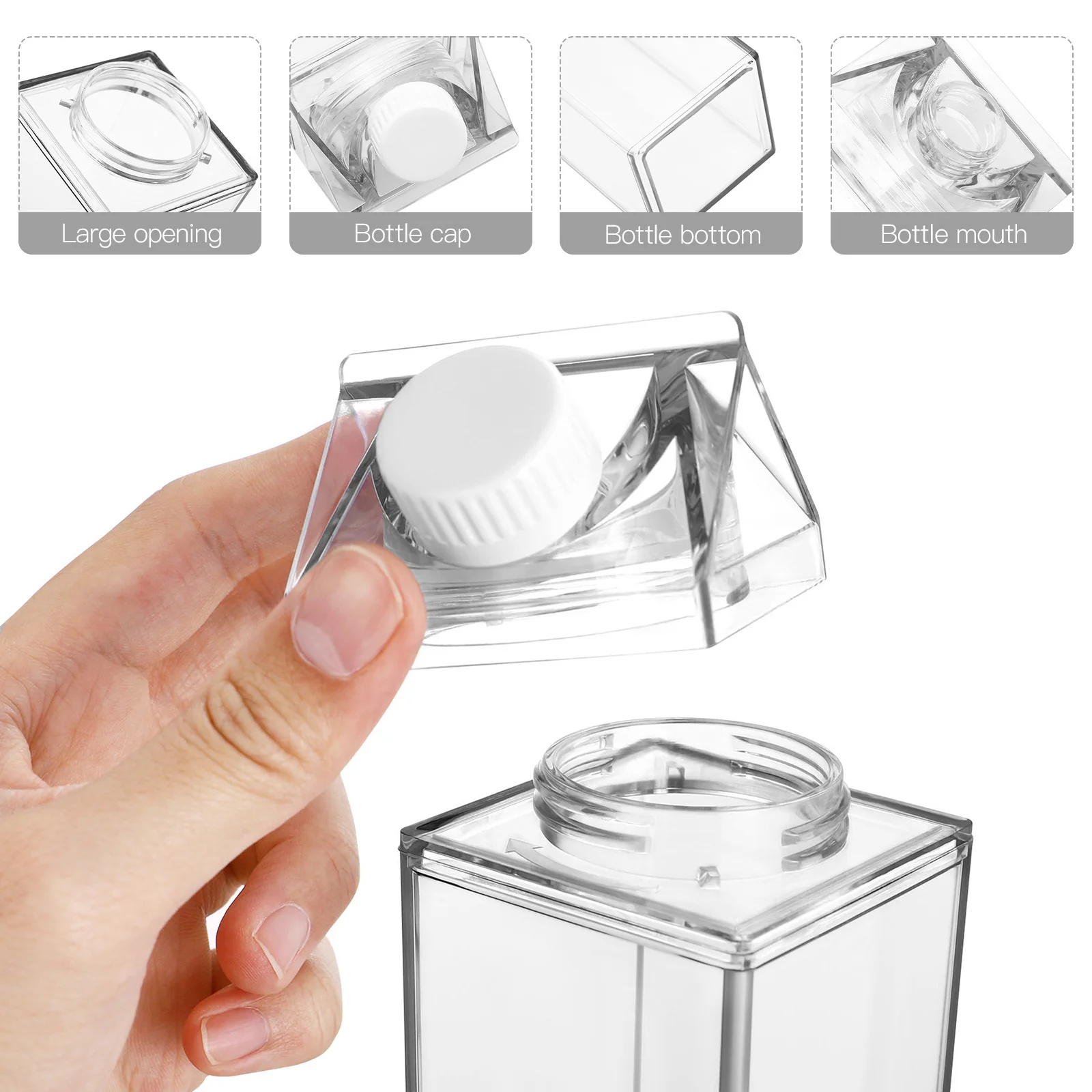 Milk Carton Water Bottle Clear Reusable Large Bore for Outdoor Travel Carton Water Bottles
Milk Carton Water Bottle Clear Reusable Large Bore for Outdoor Travel Carton Water Bottles