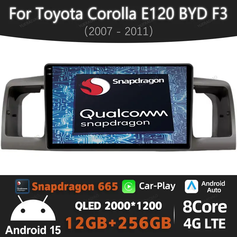Android 15 Car Radio Qualcomm For Toyota Corolla E120 2001 2002 2003 2004 Multimedia Stereo Video Player Head Unit 4G WIFI NAVI
Android 15 Car Radio Qualcomm For Toyota Corolla E120 2001 2002 2003 2004 Multimedia Stereo Video Player Head Unit 4G WIFI NAVI