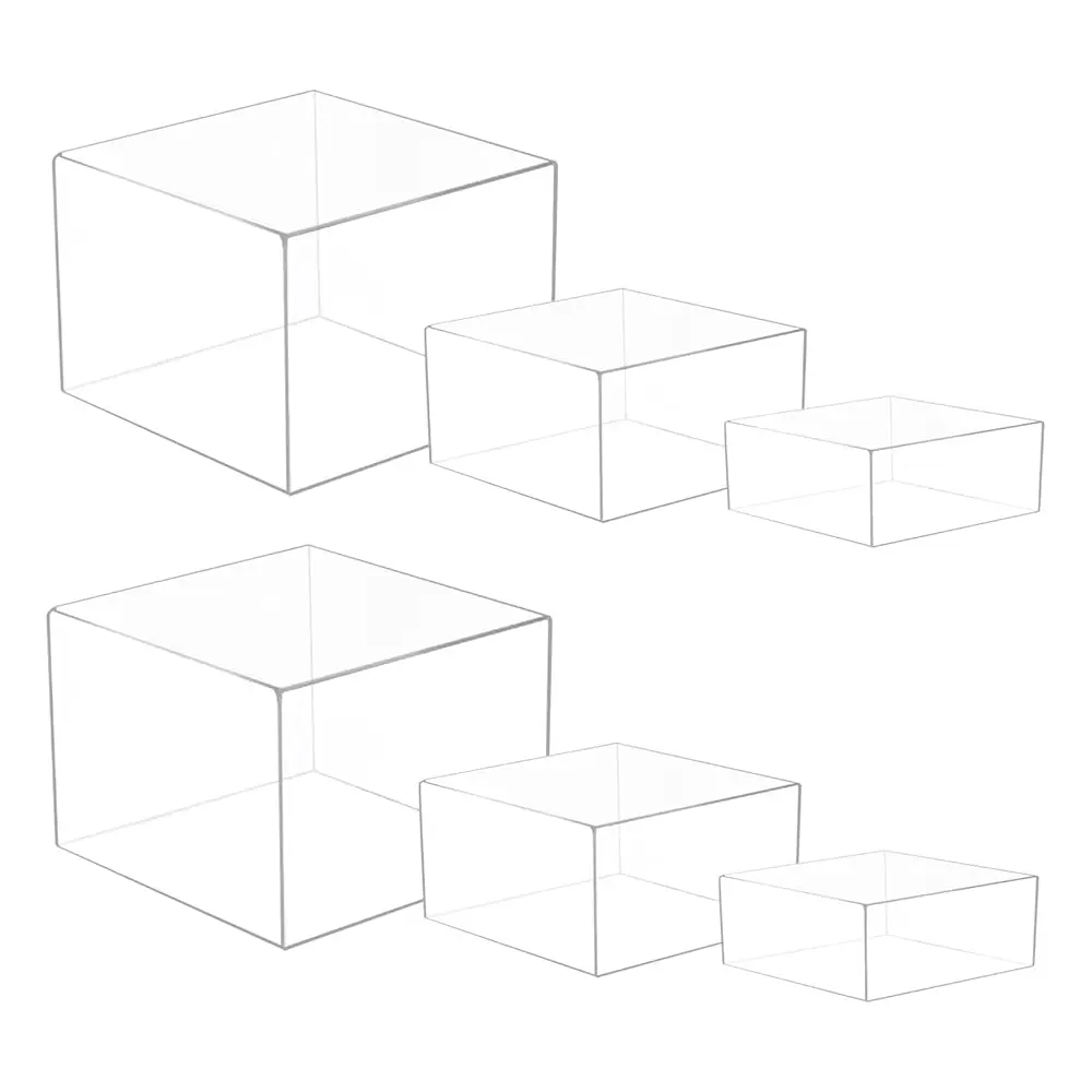 6 Pcs 3 Size Acrylic Cube Display Risers Acrylic Boxes Dessert Display Nesting Cubes, Buffet Risers With Hollow Bottom For
6 Pcs 3 Size Acrylic Cube Display Risers Acrylic Boxes Dessert Display Nesting Cubes, Buffet Risers With Hollow Bottom For