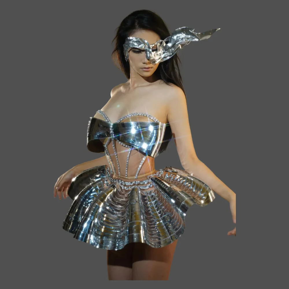 Sliver Off Shoulder Sequins Women Sexy 2 Pieces Bodycon Mini Gown Celebrate Birthday Party Maxi Dress Stage Performance Costume
Sliver Off Shoulder Sequins Women Sexy 2 Pieces Bodycon Mini Gown Celebrate Birthday Party Maxi Dress Stage Performance Costume