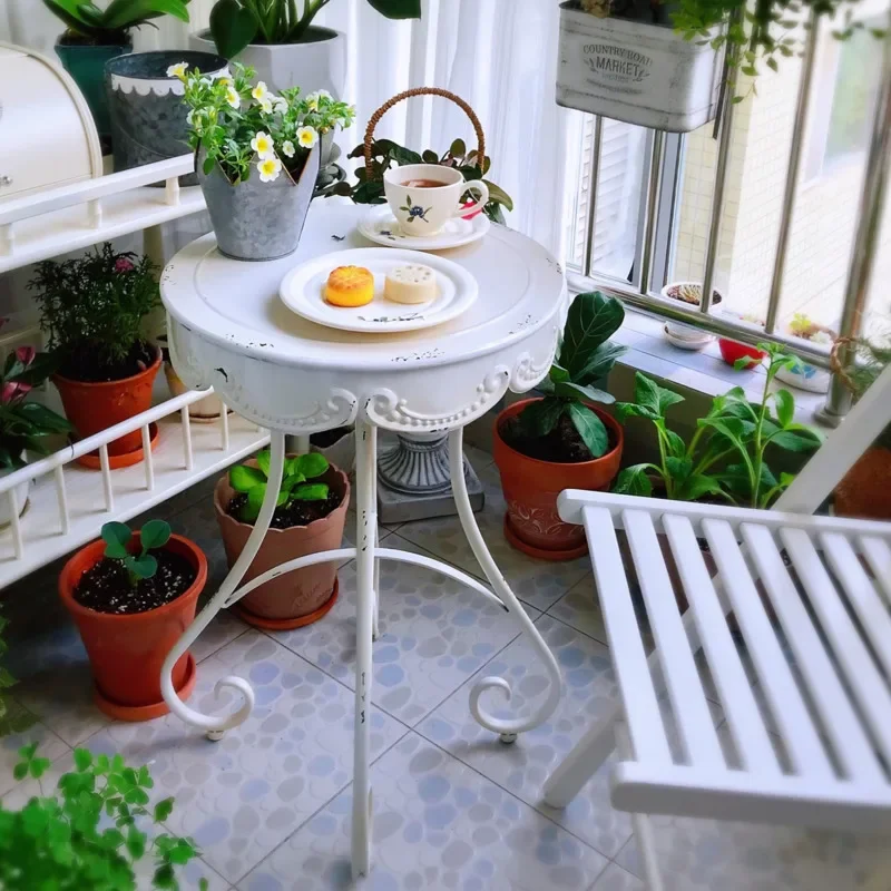 American Retro Do Old Iron Flower Rack Household Balcony Round Garden Table Outdoor Pastoral European Tea Table Furniture
American Retro Do Old Iron Flower Rack Household Balcony Round Garden Table Outdoor Pastoral European Tea Table Furniture
