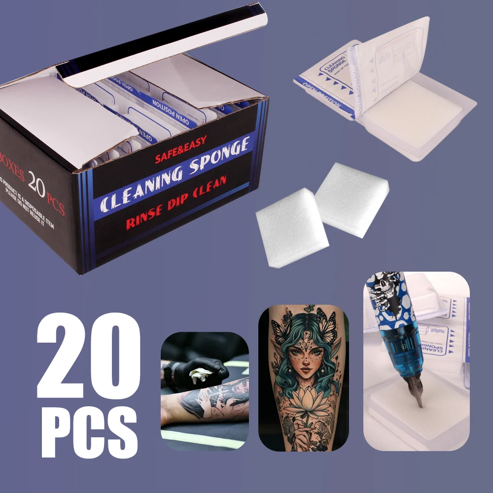 GOLDPLUME 20PCS Disposable Tattoo Cleaning Sponge Impregnated Foam Cap Strong Water Absorb Pigment Tattoo Needle Cleaning Sponge Tattoo Tool Maintenance Sponge
GOLDPLUME 20PCS Disposable Tattoo Cleaning Sponge Impregnated Foam Cap Strong Water Absorb Pigment Tattoo Needle Cleaning Sponge Tattoo Tool Maintenance Sponge