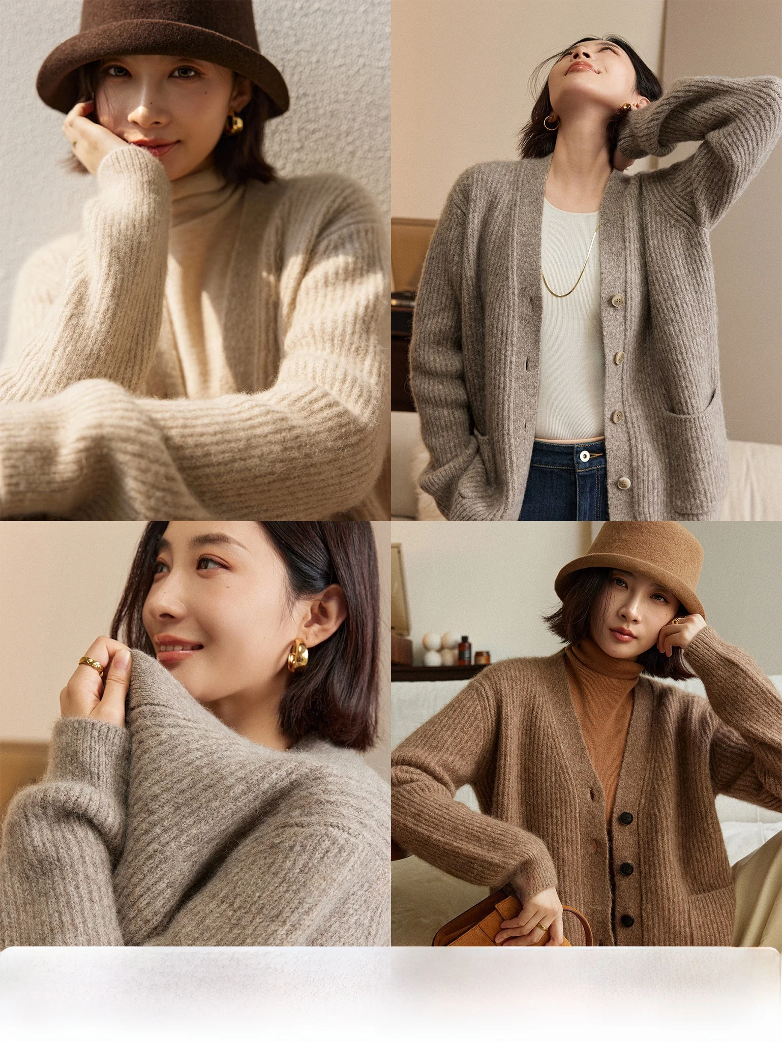 Andes Series Knitted Open Cardigan Cashmere Wool Camel Hair Blend V-neck Long Sleeve Thickened Casual Style Women's Knitwear
Andes Series Knitted Open Cardigan Cashmere Wool Camel Hair Blend V-neck Long Sleeve Thickened Casual Style Women's Knitwear