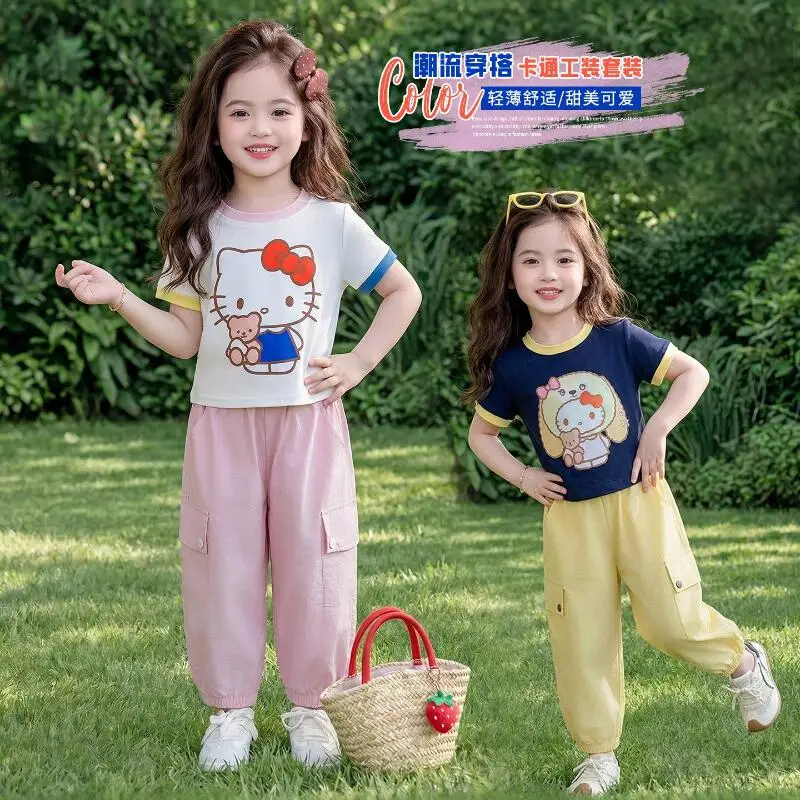 Children's Lace T-Shirt Straight Pants Suit Girls Summer New Short-Sleeved Wide-Leg Pants Short-Sleeved Fashion Two-Piece Set
Children's Lace T-Shirt Straight Pants Suit Girls Summer New Short-Sleeved Wide-Leg Pants Short-Sleeved Fashion Two-Piece Set