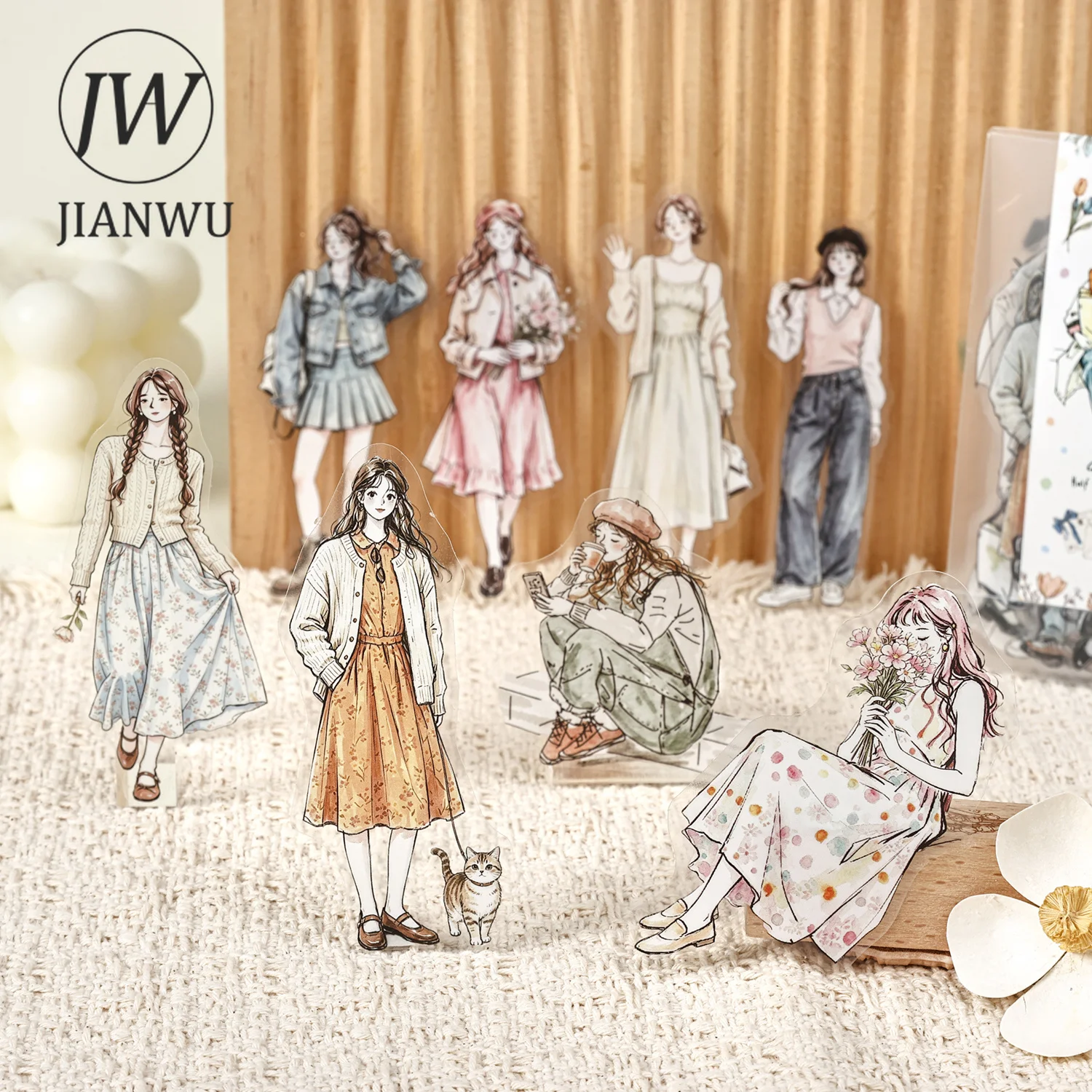 JIANWU Vintage Girl Character Landscape Material Collage Scrapbooking PET Sticker Creative DIY Journal Stationery
JIANWU Vintage Girl Character Landscape Material Collage Scrapbooking PET Sticker Creative DIY Journal Stationery