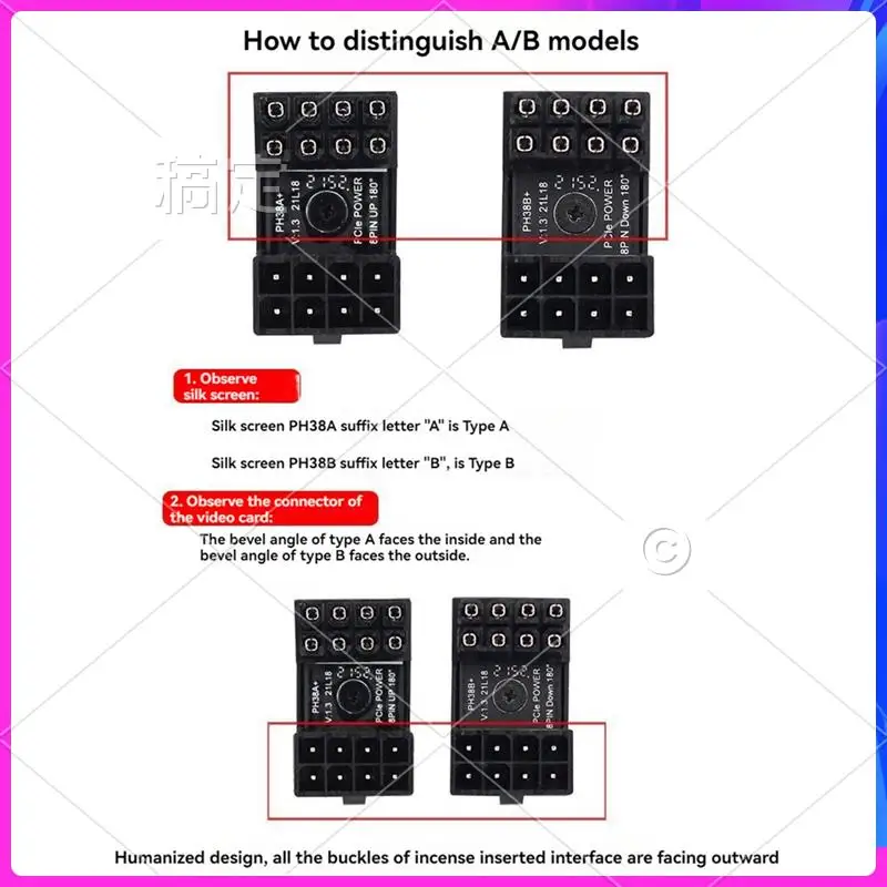 ATTT-Graphics Card Power Supply Adapter Elbow 180°, GPU PSU Steering Connector PCI-E 8Pin Rotating Wiring Artifact
ATTT-Graphics Card Power Supply Adapter Elbow 180°, GPU PSU Steering Connector PCI-E 8Pin Rotating Wiring Artifact