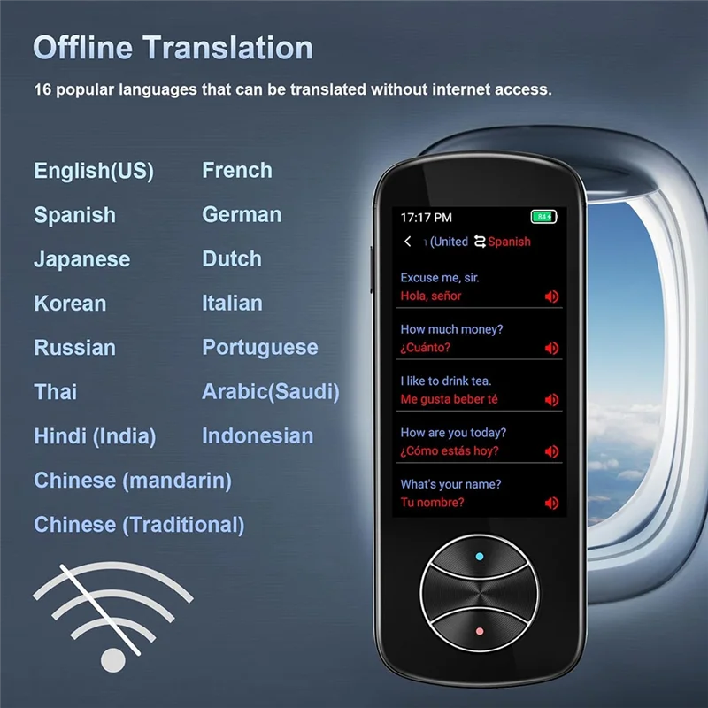 AC56-Language Translator Device No Wifi Needed, Instant Two Way Language Translator With 137+ Languages
AC56-Language Translator Device No Wifi Needed, Instant Two Way Language Translator With 137+ Languages