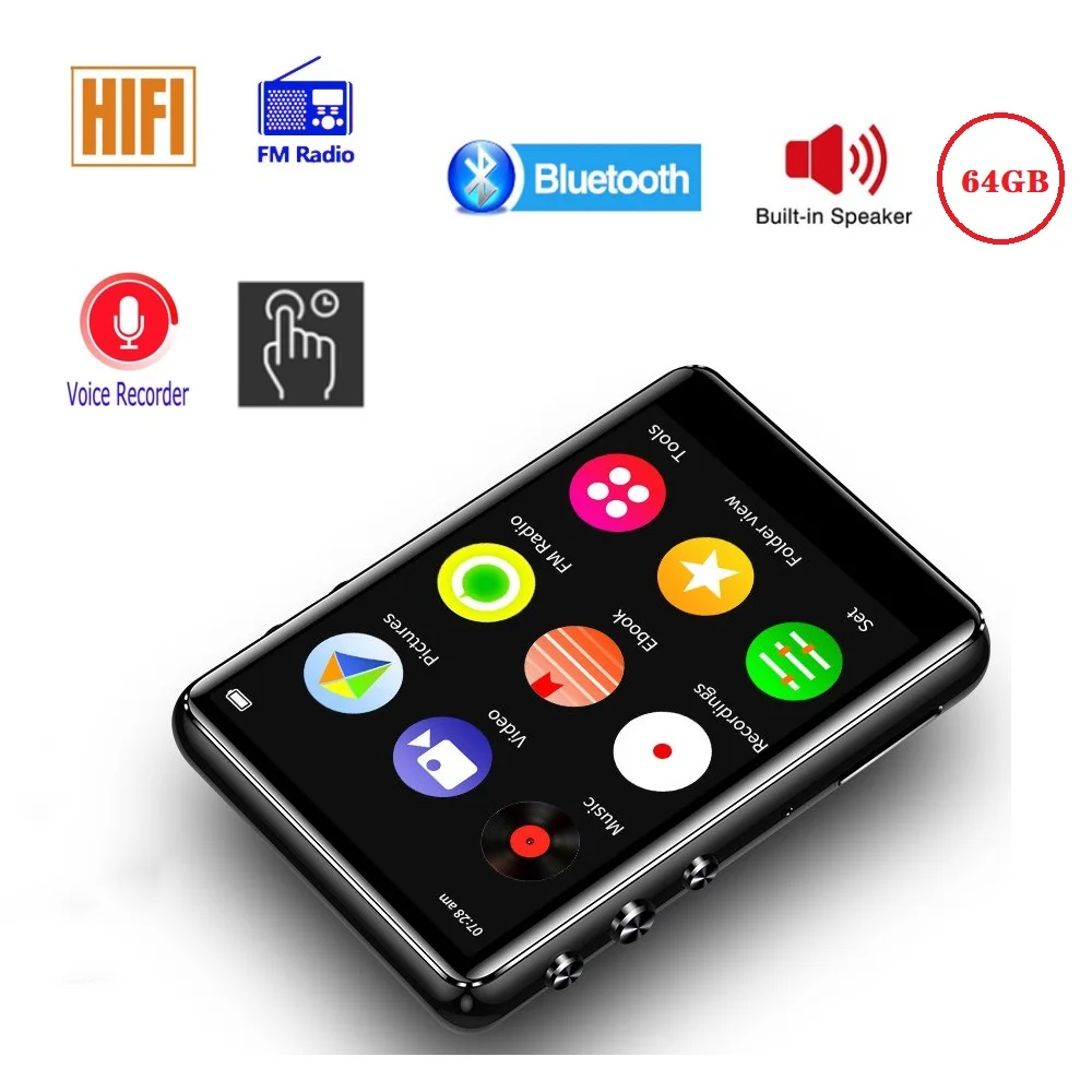 Mini Bluetooth MP4 Player 2.8 inch Touch Screen HiFi Music Video Player Built-in Speaker E-book FM Radio Portable MP3 Walkman
Mini Bluetooth MP4 Player 2.8 inch Touch Screen HiFi Music Video Player Built-in Speaker E-book FM Radio Portable MP3 Walkman