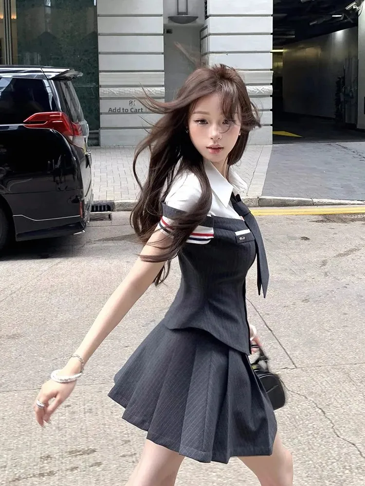 Корейский студенческий комплект для похудения Dr, женская летняя полосатая искусственная двухсекционная лоскутная юбка ort Sve f-длины
Корейский студенческий комплект для похудения Dr, женская летняя полосатая искусственная двухсекционная лоскутная юбка ort Sve f-длины