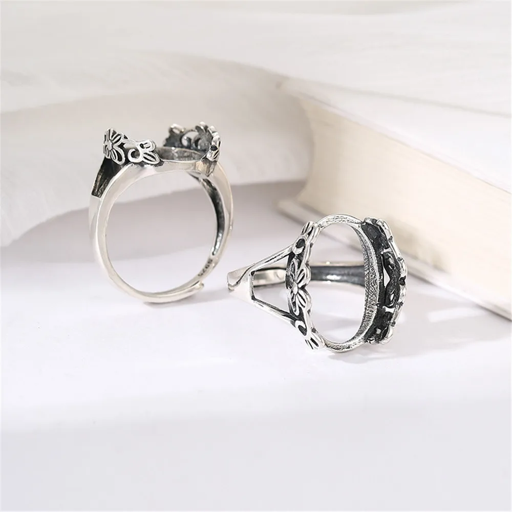 Ring Blank for 7x9mm/8x10mm/10x14mm/13x18mm/9x9mm/12x12mm Oval or Round Cabochons 925 Sterling Silver Adjustable Ring RB027S
Ring Blank for 7x9mm/8x10mm/10x14mm/13x18mm/9x9mm/12x12mm Oval or Round Cabochons 925 Sterling Silver Adjustable Ring RB027S