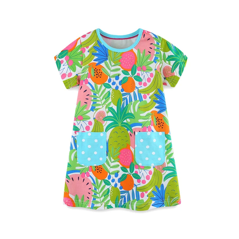 2-7T Short Sleeve Baby Princess Dresses Summer Pockets A line Girls Party Dress Children Clothing Toddler Dresses
2-7T Short Sleeve Baby Princess Dresses Summer Pockets A line Girls Party Dress Children Clothing Toddler Dresses