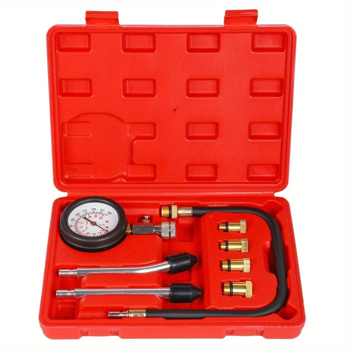 Gasoline Engine Compression Tester Kit 0-300PSI Car Cylinder Pressure Gauge Auto Cylinder Leakage Test Tool with M10 M12 M14 M18 Adapters
Gasoline Engine Compression Tester Kit 0-300PSI Car Cylinder Pressure Gauge Auto Cylinder Leakage Test Tool with M10 M12 M14 M18 Adapters